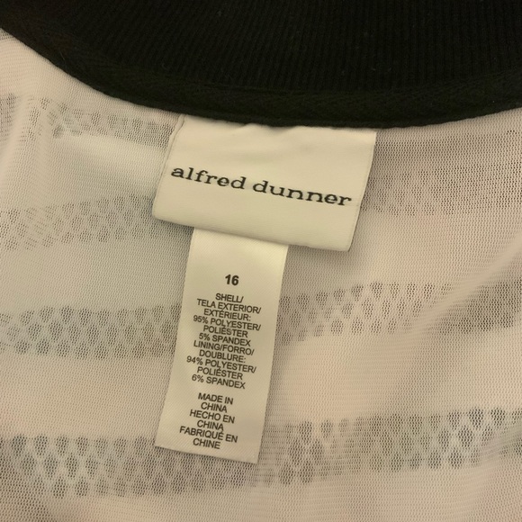 NWOT Alfred Dunner Zip-Up BlueWhite Tropical print Casual bomber Jacket … - Picture 8 of 14